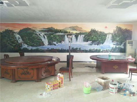 黄山墙绘-写实风景