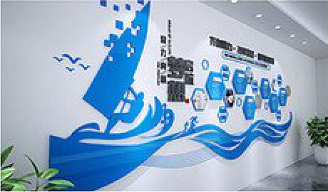 黄山海浪主题文化墙如何设计？