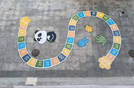 黄山地面游戏彩绘