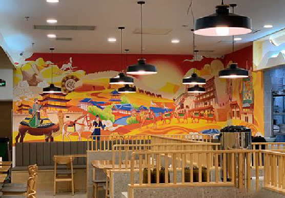 黄山商业空间彩绘介绍。