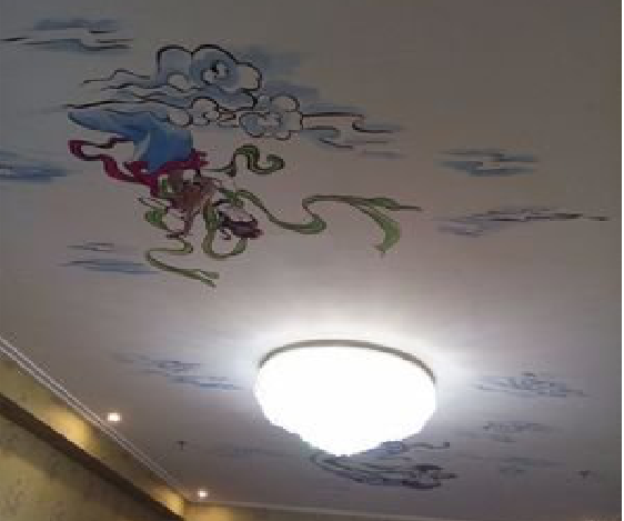 黄山如何快速绘制天花板上的手绘墙？